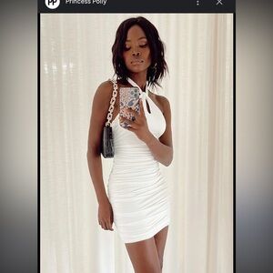 princess Polly white halter dress